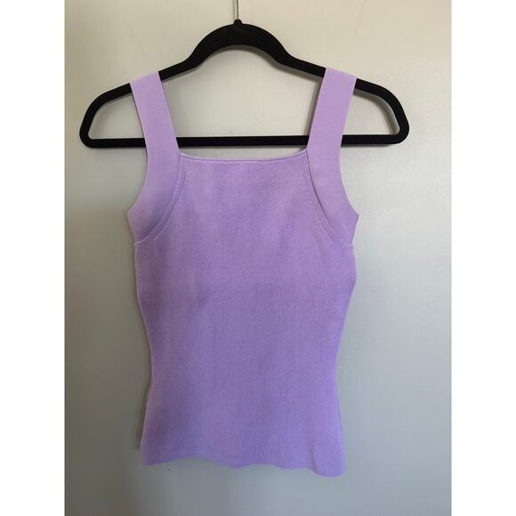 NWOT Women’s Reiss Tamara Square Neck Knit Tank in Purple SZ S - Picture 6 of 7
